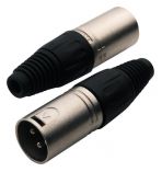 Rockcable RCL10000 P  кабельный балансный разъем XLR male, 3 контакта, металл, крышка пластик