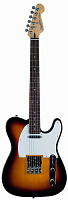 CRUZER TC-250/3TS  6-струнная электрогитара, sunburst, 1V1T, 3-поз.перекл., 23 лада, телекастер