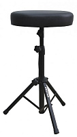 VESTON KB003 круглый стульчик поворотный, регулируемая высота 60-81 см., диаметр сиденья 33 см, сталь, цвет черный