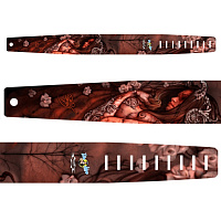Perri's P35TJ-607  Кожаный ремень 3,5" для гитары, Tattoo Johnny, женщина-демон
