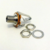 Hosco H-OJ-65  Разъем джек, моно, длинный, для установки сквозь корпус гитары