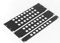 AVCLINK RPE-1/8D Рэковая панель пустая, 1U, для 8 разъемов XLR D-типа