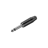 ROXTONE RJ2PP-BK-BN Разъем  jack 1/4" моно, максимальный диаметр кабеля 7 мм, цвет черный