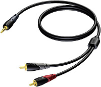 Procab CLA711/3  Кабель-переходник с одного разъема mJack 3,5 мм на два разъема RCA (вилка-вилка)