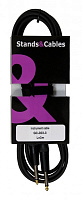 STANDS & CABLES GC-003-3  кабель распаянный инструментальный Jack-Jack,3 м. разъемы позолоченные, разборные