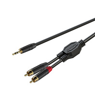 ROXTONE GPTC140/1 Аудиокабель JACK(S) 3.5 мм  2*RCA, длина 1 метр