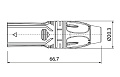 ROXTONE RX3M-BS Разъем XLR кабельный, "папа", 3-контактный, цвет черный, HQ