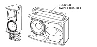Turbosound ATHENS TCS62-SB-WH поворотный кронштейн для горизонтального крепления TCS62, цвет белый