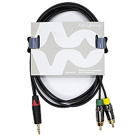 AVCLINK CABLE-923/1.5 Кабель аудио JACK 3.5 мм стерео - 2 х RCA, C118, KS3PB, длина 1.5 метра