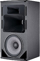 JBL AM7315/64-WRC 3-полосная биамп/триамп инсталляционная АС, трапеция 15°. НЧ 15" (2265H) + СЧ 8" (CMCD-82H) + ВЧ 1,5" ( 2432H). RMS AES: НЧ 1000Вт, СЧ 350Вт, ВЧ 100Вт. 8/8Ом, 38-20000Гц, SPL max: 130дБ. Вращаемый СЧ/ВЧ волновод 60°х40°, 13 точек подвеса