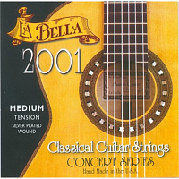 LA BELLA 2001 Medium  струны для классической гитары - нейлон/обмотка серебро/сум. натяж. 35,6 кг