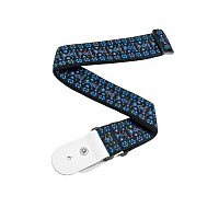 PLANET WAVES 50G05 гитарный ремень без наплечника, 50 мм, рисунок Hootenanny Blue/Black
