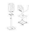 Genelec 8260-415B Genelec 8260-415B напольная стойка для мониторов 8351, 8361