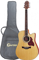 CRAFTER DE-6/N + Чехол - электроакустическая гитара - SolidTop-ель, корпус-махагон, натурал, матовая, EQ-Timber Plus, с фирменным чехлом в комплекте