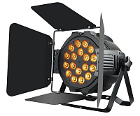 STAGE4 STAGE Z-PAR 18x12FWAU Светодиодный светильник сценических эффектов, LED PAR c моторизированным зумом, со сменой цвета RGBWА+UV, источник света 18*12 Вт RGBWAU, DMX-512 12 кан., строб, диммер