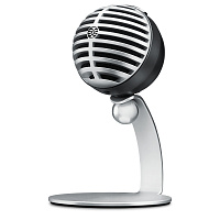 SHURE MV5-DIG Цифровой конденсаторный кардиоидный микрофон для записи, 20-20000 Гц, Max.SPL 130 дБ, выход для наушников, USB, цвет серебристый