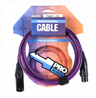 PROAUDIO CMC-2E Кабель микрофонный, XLR-мама  XLR-папа, кабель 0.12 x 96, диаметр 6.0 мм, плетеный экран, длина 2 метра