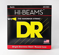 DR LR5-40 струны для 5-струнной бас-гитары, калибр 40-120, серия HI-BEAM™, обмотка нержавеющая сталь, покрытия нет