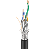 ROXTONE C6APX/300 Black Кабель CAT6a, 100% shielded, 4x2x0,26 кв.мм, PVC Jacket, D: 8 мм, катушка 300 метров