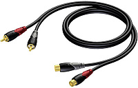 Procab CLA850/1.5 Кабель-переходник для стерео аудио с разъемами RCA (вилка-розетка), 1.5 м