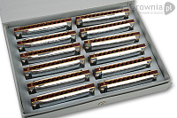 SUZUKI 1072-S Folkmaster Box Set  набор 12 губных гармоник. Тональности: C, G, A, D, E, F, Bb, B, F#, Eb, Ab,Db