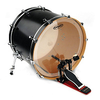 EVANS BD22GB4 пластик 22" Genera EQ4 Clear для бас барабана однослойн. прозрачн. с демп. кольцом
