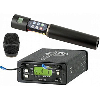 Lectrosonics UCR100-HH  (563-588 МГц) радиосистема с ручным микрофоном. Компактный приемник UCR100-22, ручной передатчик HH B1 + капсюль конденсаторный HHC