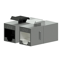 Procab VCK510/S Вставка-переходник Keystone RJ45 Cat6 (розетка) – RJ45 Cat6 (розетка) с экраном, цвет серебристый