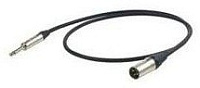 PROEL XTRA250LU5  Кабель в нейлоновой оплетке, моноджек 6.3 мм - XLR3-"папа", длина 5 метров, цвет черный