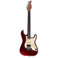 Mooer GTRS S800 Red  Электрогитара со встроенным процессором, HSS, палисандр, цвет красный