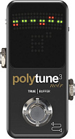 TC Electronic Polytune 3 Noir педальный тюнер в уменьшенном корпусе, цвет черный