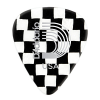 PLANET WAVES 1CCB4-10 Медиаторы серии Celluloid, Standard Shape, Medium, рисунок Checkerboard - шахматная доска, 10 штук в упаковке
