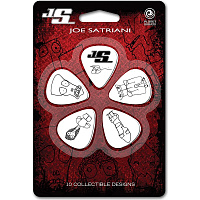 PLANET WAVES 1CWH2-10JS JOE SATRIANI PICKS WHITE LIGHT комплект медиаторов, 10 штук, мягкие, цвет белый