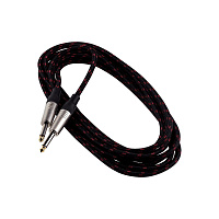Rockcable RCL 30203 TC C/BLACK  Инструментальный кабель, 6.3 мм джек - 6.3 мм джек, длина 3 метра, в тканевой оплетке