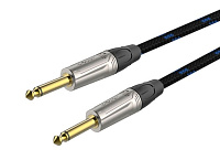 ROXTONE TGJJ300-15/10 Кабель инструментальный, цвет черно-синий, диаметр 6.5 мм, 2 x 6.3 mono Jack, длина 10 метров