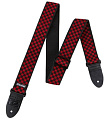 DUNLOP D38-31RD Red Check 2" Ремень гитарный, жаккард, красно-черные шахматные квадраты