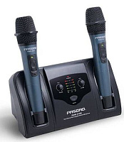 Pasgao PAW3100C/PAH907C 667,2/673,9MHz  радиосистема с двумя ручными динамическими микрофонами, встроенное зарядное устройство, фиксированная частота