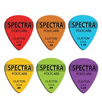 CLAYTON SPE80/12 - 0.80 mm стандартные медиаторы SPECTRA из поликарбоната, матовые (12 шт/упак.)