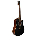 ROCKDALE Aurora D6 C BK Satin акустическая гитара, дредноут с вырезом, цвет черный, сатиновое покрытие