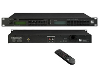 AMC MP 02 CD/MP3-плеер, FM-тюнер, вход USB. Стереовыход RCA. Антишок, поддержка форматов CD, CD-R, CD-RW, MP3, USB MP3. Дистанционное управление. Крепление в рэк-шкаф 19". Высота 1U