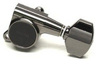 Gotoh SG381-07-СK-(L6)  колки 6 в линию, черный хром; schaller style