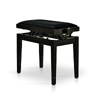Hidrau BG27 Black Matt (TC9)  банкетка, черная сатинированная, черный вельвет