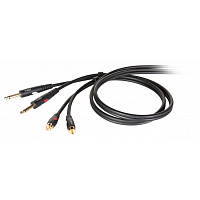 DIE HARD DHG535LU3 аудиокабель, 2 х моноджек 6.3 мм 2 х RCA, длина 3 метра