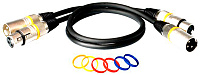 Rockcable RCL30351 D6  Микрофонный кабель XLR(М)-XLR(F), длина 1 метр