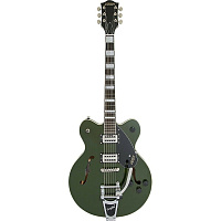 GRETSCH G2622T Streamliner Center DC Stirling Green Полуакустическая электрогитара, цвет серо-зеленый