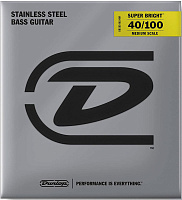 DUNLOP DBSBS40100M Super Bright Stainless Steel Medium Scale Струны для бас-гитары