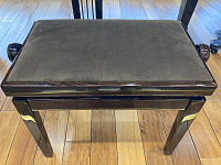 Hidrau BG27 Walnut Gloss 1 (TC4)  банкетка, полированный орех, сиденье коричневый бархат