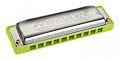 HOHNER Rocket Amp 2015/20 G (M2015086X)  губная гармоника - корпус пластик ABS ярко салатового цвета, крышки из нержавеющей стали. Доступ на 30 дней к бесплатным урокам