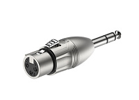ROXTONE RA3XFJM Переходник 3P XLR Female 6.3 stereo Jack Male, металл
