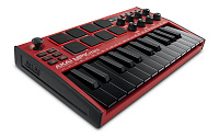 AKAI PRO MPK MINI MK3 R миди клавиатура с уменьшенными клавишами, цвет красный с черной клавиатурой